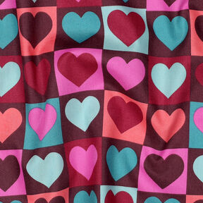 popeline di cotone Cuori di diamante | Poppy Fabrics – rosso borgogna, 