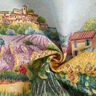 taglio di tessuto arredo gobelin Paesaggio fiorente – rosso carminio/beige chiaro,  thumbnail number 3