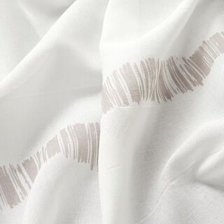 tessuto per tende a vetro voile Righe delicate 295 cm – grigio seta/avorio, 