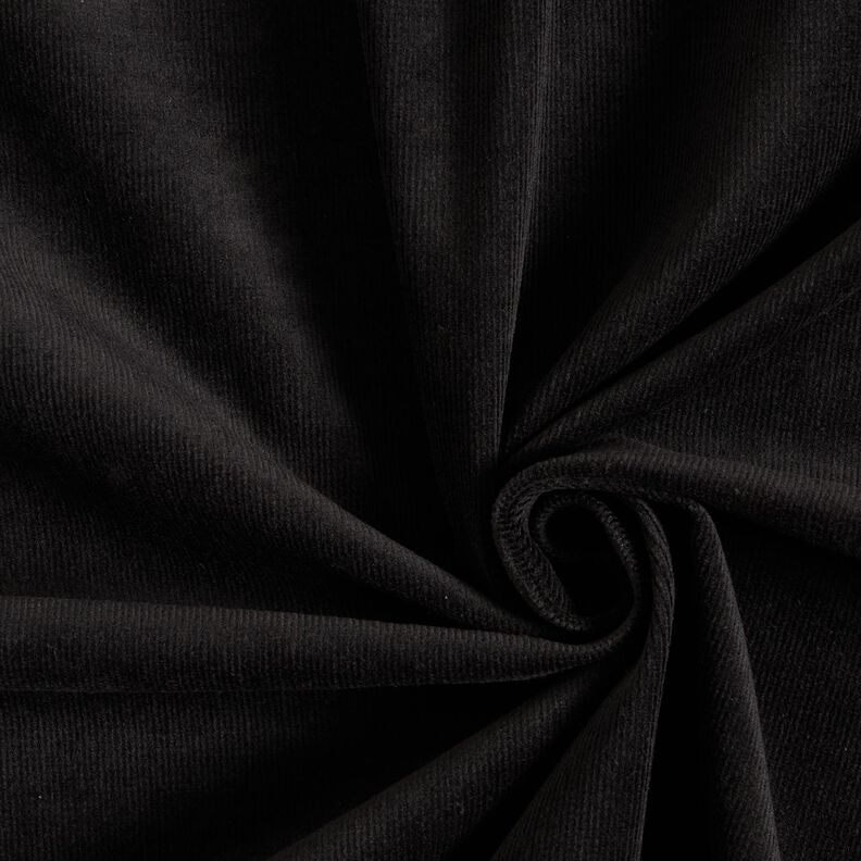 velluto a costine stretch – nero,  image number 1