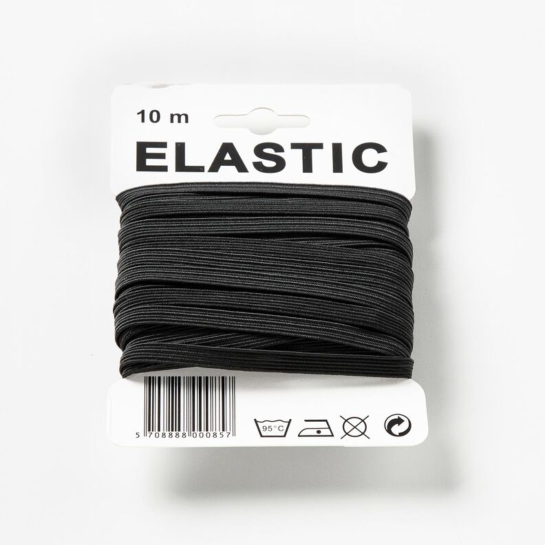 Nastro elasticizzato [10 m | 5 mm] – nero,  image number 1