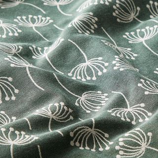 tessuto da rivestimento jacquard, soffioni – petrolio, 