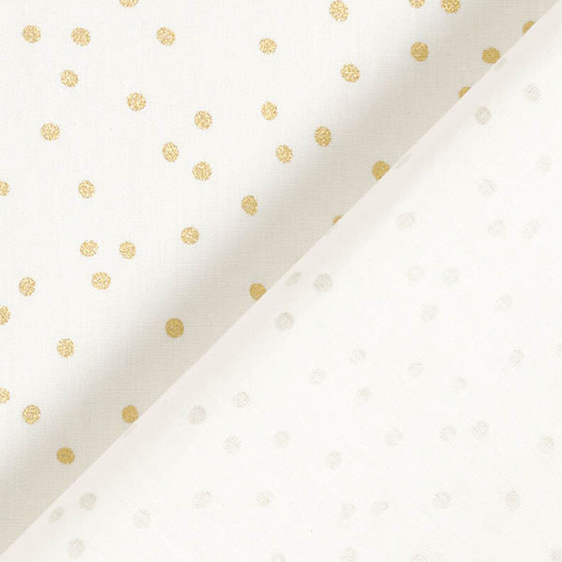 tessuto in cotone popeline Punti fini – bianco lana/oro,  image number 4