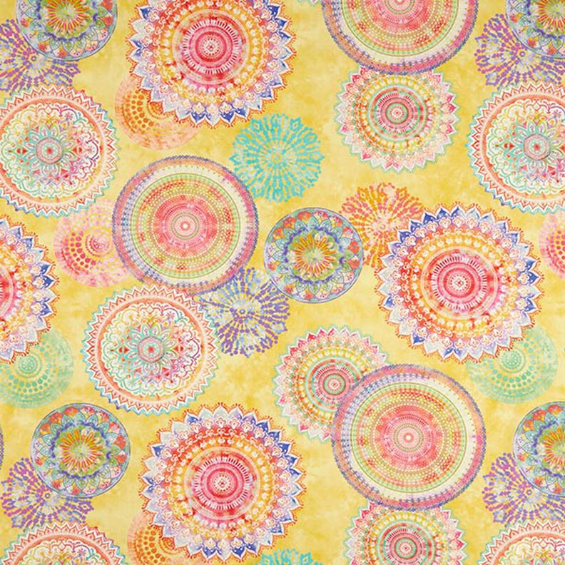 Tessuti da esterni canvas mandala – giallo chiaro,  image number 1