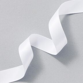 Nastro in satin [15 mm] – bianco, 