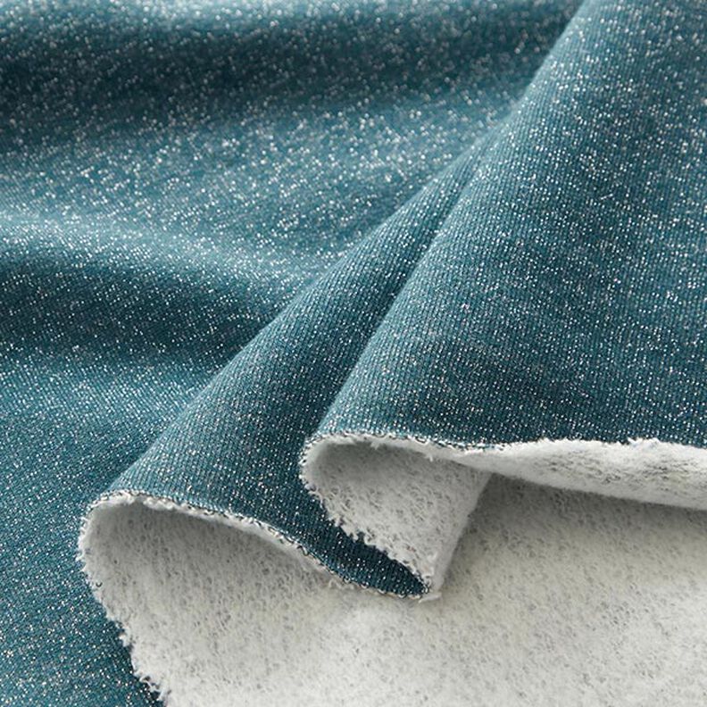 Felpa glitter – petrolio,  image number 3