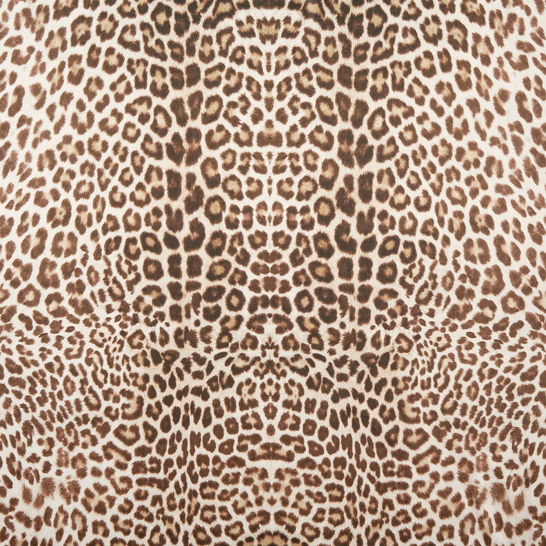 GOTS Batista di cotone Motivo leopardato | TCC x LOOKS by Wolfgang Joop – beige chiaro/marrone scuro,  image number 1