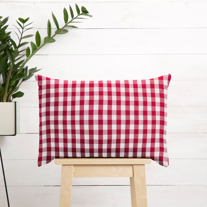 tessuto in cotone Quadro vichy 1,7 cm – rosso/bianco,  image number 6