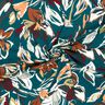jersey di viscosa Fiori moderni – petrolio/rame,  thumbnail number 3