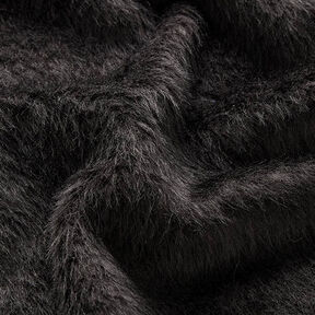 Tessuto per cappotto in maglia soffice tinta unita – nero, 
