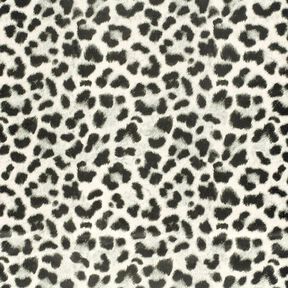 Leopardo delle nevi in velluto elasticizzato – avorio/nero, 