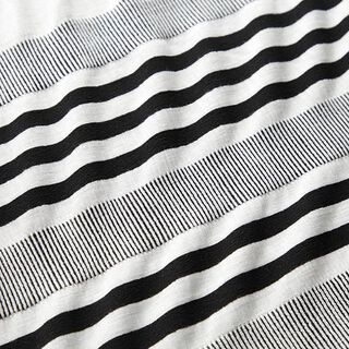 jersey di viscosa effetto stropicciato – bianco/nero | Resto 50cm, 