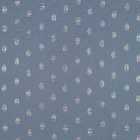 mussolina / tessuto doppio increspato Pois stampa laminata | by Poppy – grigio blu, 