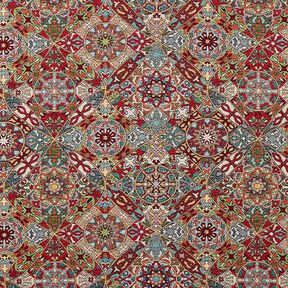 tessuto arredo gobelin Motivi ornamentali intrecciati – beige chiaro/rosso carminio, 