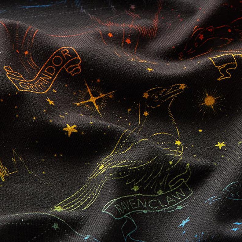 jersey di cotone Tessuto oggetto di licenza animali araldici costellazioni Harry Potter | Warner,  image number 2