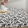 tessuto arredo mezzo panama foglie minimal – nero/avorio,  thumbnail number 7