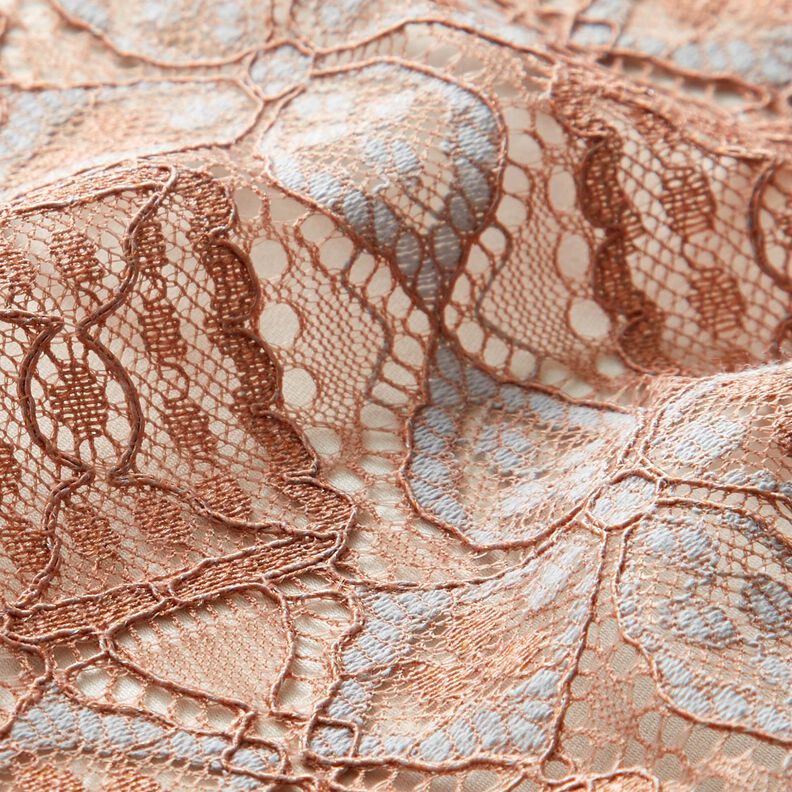 Tessuto in pizzo con ornamenti – rosa antico chiaro,  image number 3