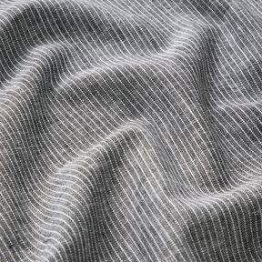 misto cotone-lino Righe sottili – nero/bianco, 