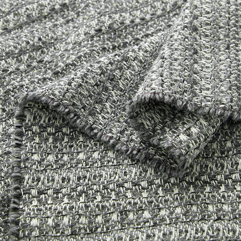 Tessuto misto lana vergine lurex – argento anticato,  image number 3