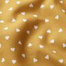 Popeline di cotone biologico con cuori sparsi – senape,  thumbnail number 2