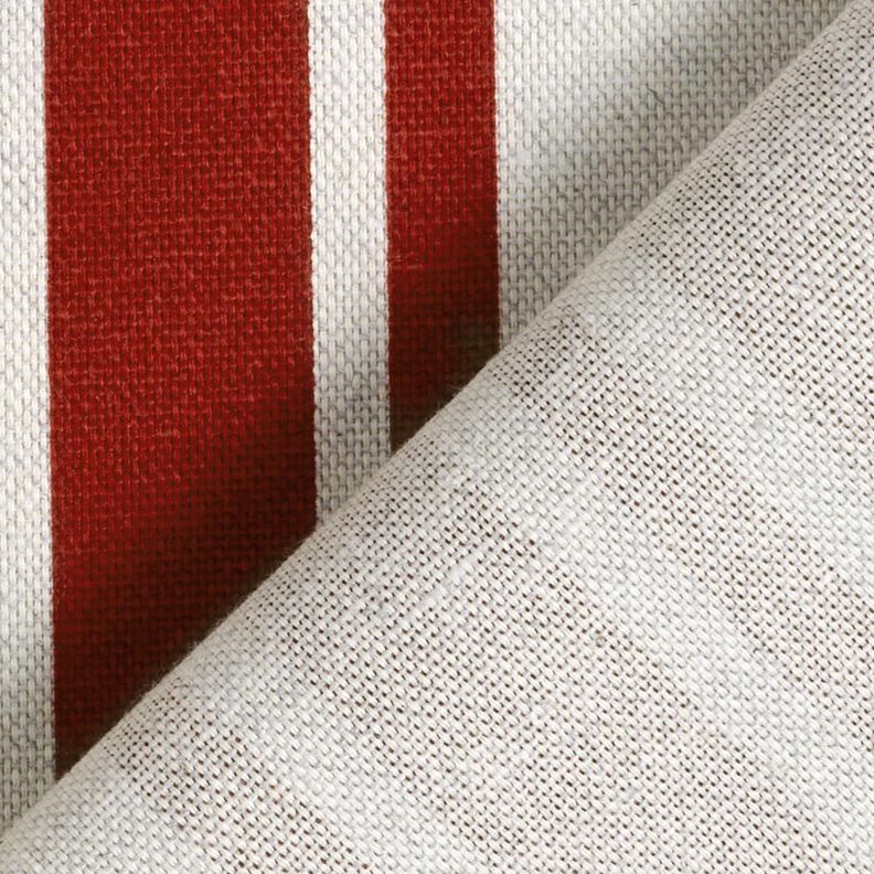 tessuto arredo panama Rigato – rosso carminio/grigio nebbia,  image number 4