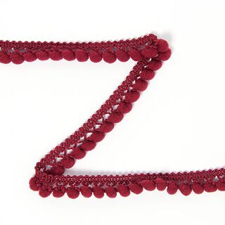 bordura con pompon [10 mm] - rosso bordeaux, 