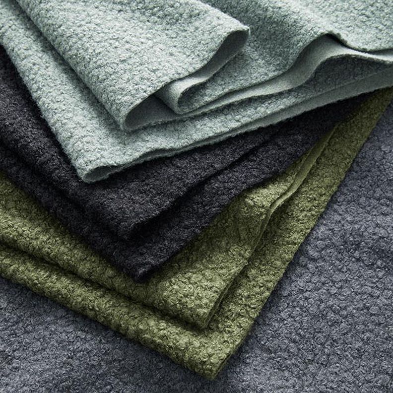 maglia bouclé follata – verde oliva,  image number 5