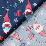 tessuto in cotone popeline Gnomi di Natale – blu marino/rosso,  thumbnail number 4