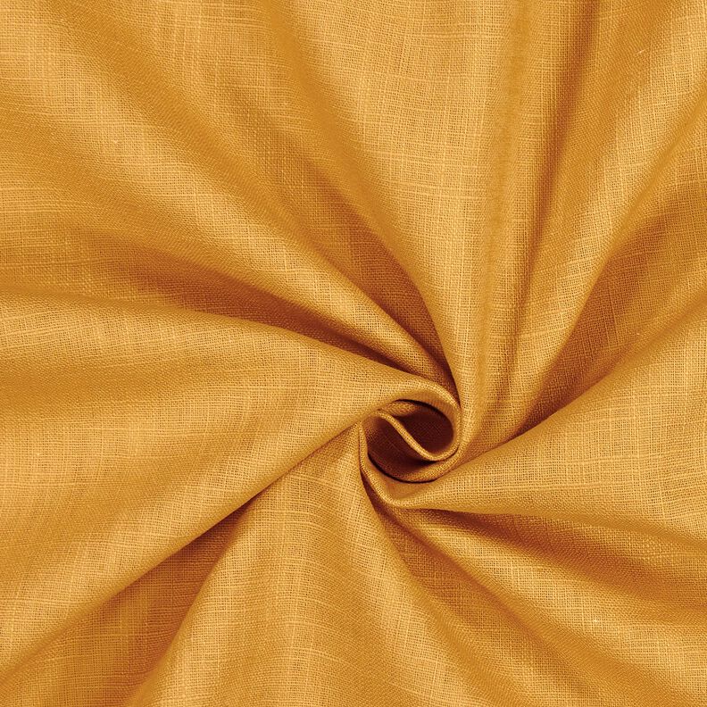 Tessuto di lino misto Ramie medio – giallo curry, image number 1