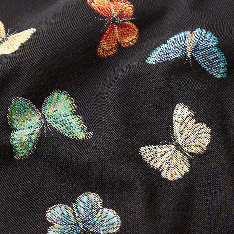 tessuto arredo gobelin Sciame di farfalle – nero,  image number 2