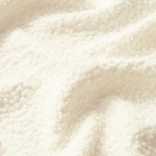 Maglia bouclé liscia – bianco, 