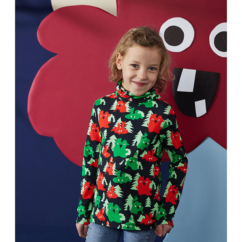 jersey di cotone medio tinta unita – petrolio,  image number 9