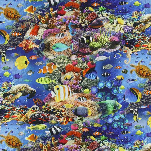 tessuto arredo stampa digitale acquario, image number 1