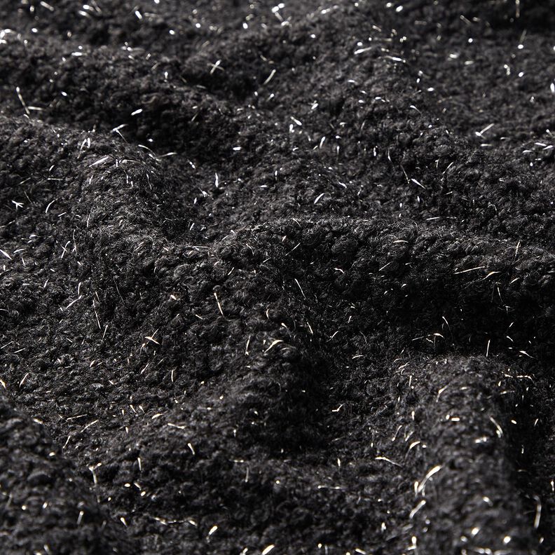maglia bouclé fili glitter – nero, image number 2