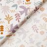 tessuto in cotone cretonne Uccelli astratti – bianco lana/violetto pastello,  thumbnail number 4