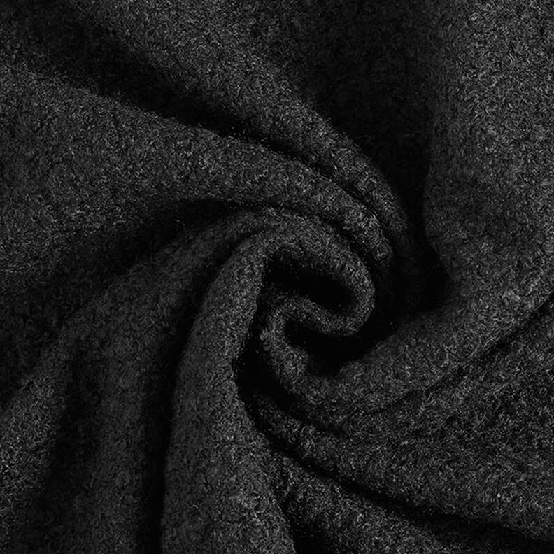 maglia bouclé follata – nero,  image number 1
