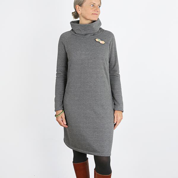 FRAU POLLY - comodo abito felpa con collo alto, Studio Schnittreif  | XS -  XXL,  image number 5