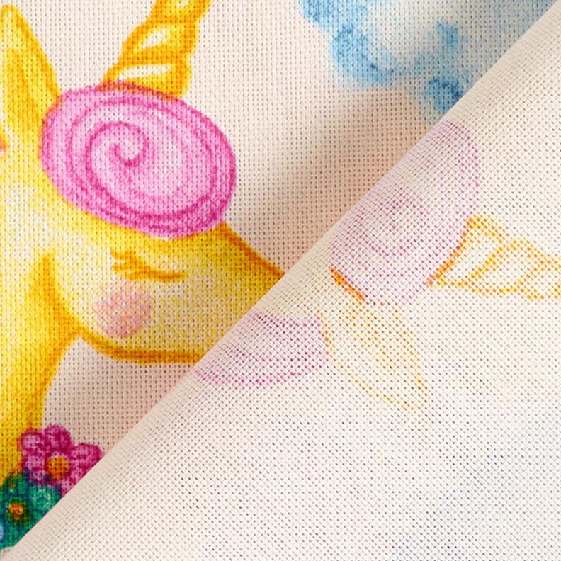 tessuto arredo mezzo panama unicorni – rosa chiaro,  image number 3