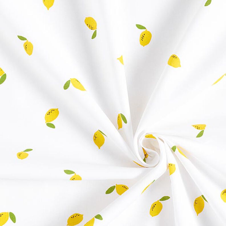 popeline di cotone limoni – bianco,  image number 3