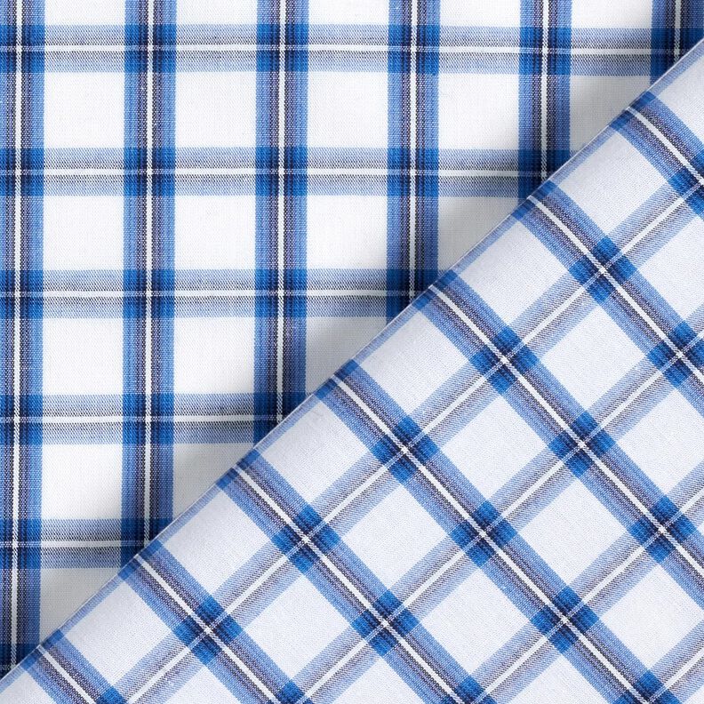 Camicia in tessuto di cotone a quadri – bianco/blu,  image number 4