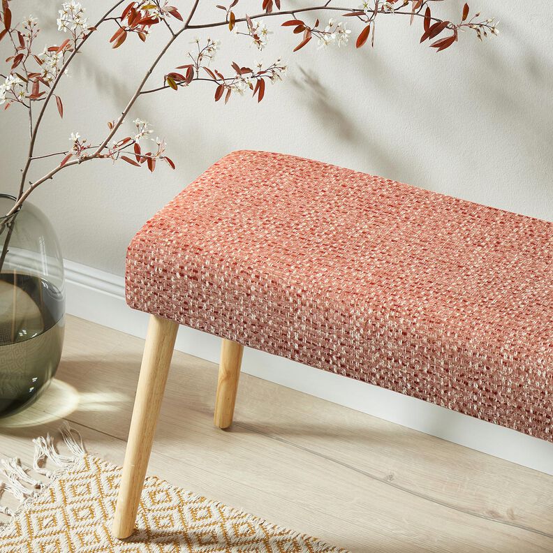 tessuto da tappezzeria Aspetto bouclé colorato – rosa anticato/crema, image number 5