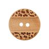 bottone in legno, 2 fori – beige,  thumbnail number 1