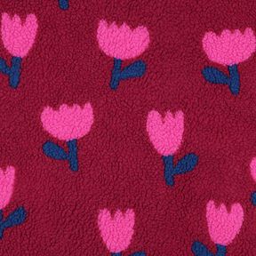 tessuto peluche Tulipani | Poppy Fabrics – rosso carminio, 