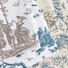 tessuto arredo mezzo panama Ballerini felici 280 cm – blu oceano/bianco,  thumbnail number 5