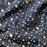 tessuto in cotone popeline Cuori e stelle – blu notte/oro,  thumbnail number 2