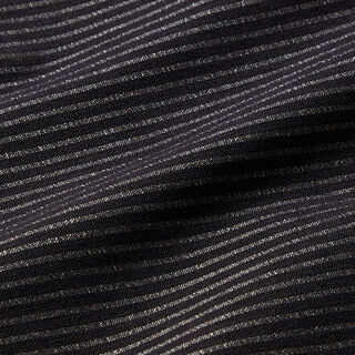 Pantaloni elasticizzati a righe orizzontali – nero/argento anticato, 