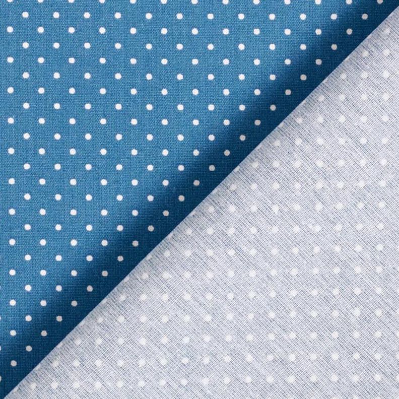 popeline di cotone piccoli pois – colore blu jeans/bianco,  image number 6