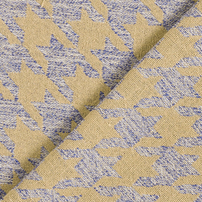 Tessuto doppio pied de poule grande – beige/blu acciaio,  image number 1