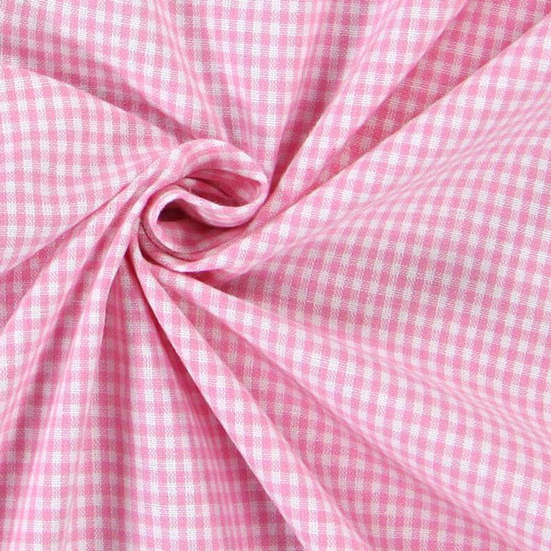 tessuto in cotone Quadro vichy 0,2 cm – rosa/bianco,  image number 2