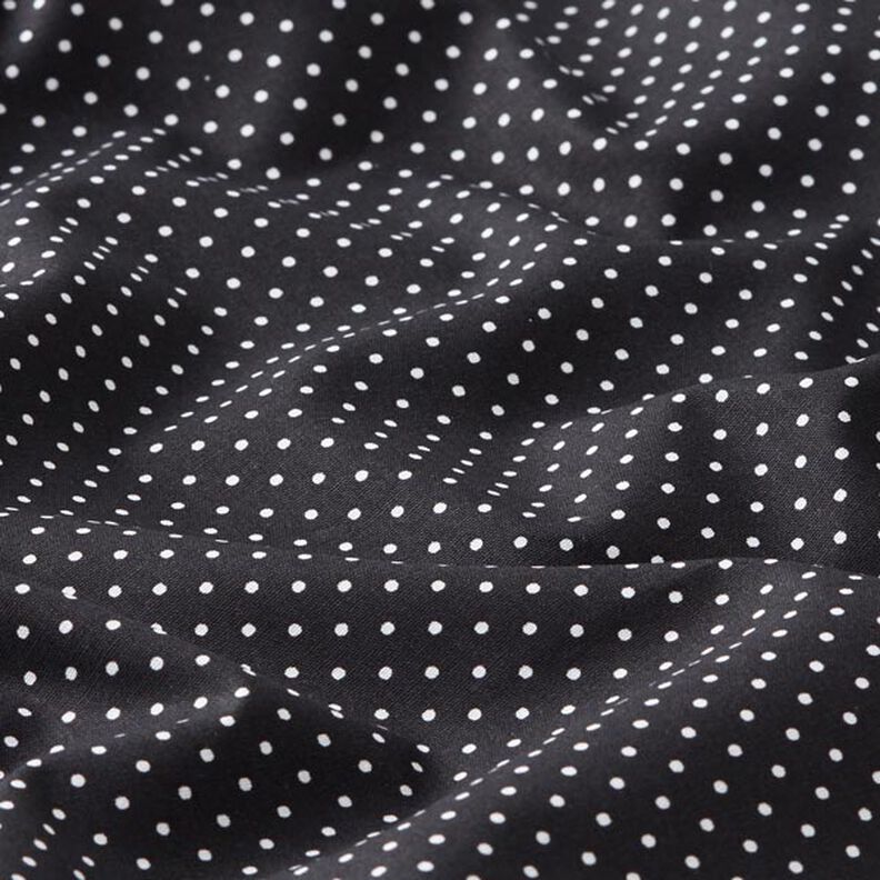 popeline di cotone piccoli pois – nero/bianco,  image number 2